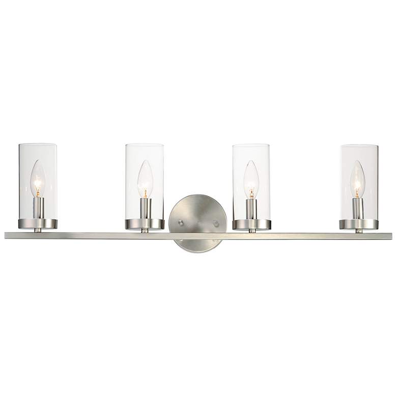 Image 1 Maxim Sentinel 30" Wide Satin Nickel 4-Light Bath Vanity