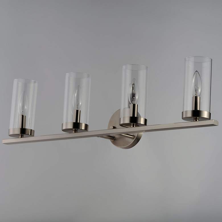 Image 3 Maxim Sentinel 30" Wide Satin Nickel 4-Light Bath Vanity more views