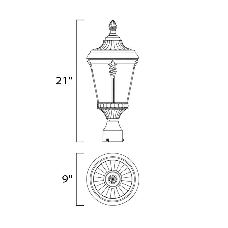 Image 6 Maxim Sentry 21" High Black Outdoor Post Light more views