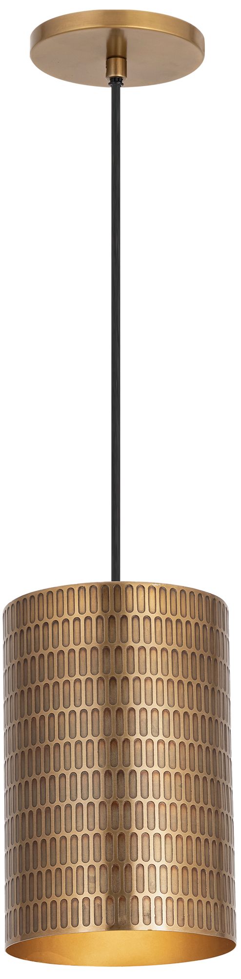 Maxim Shaka 8" Wide Weathered Brass 1-Light Mini Pendant