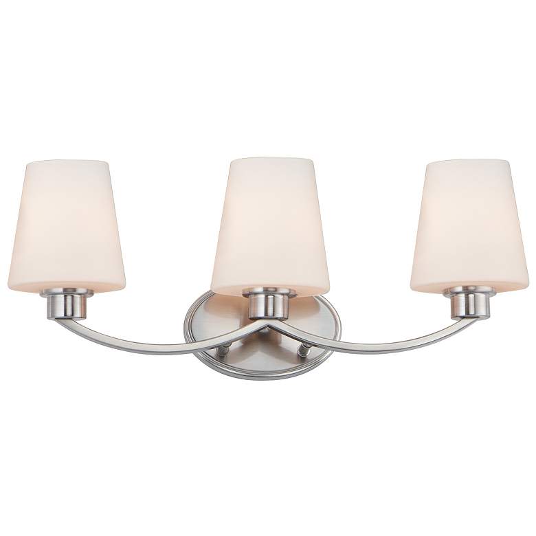 Image 2 Maxim Shelter 22" Wide Satin Nickel 3-Light Bath Light