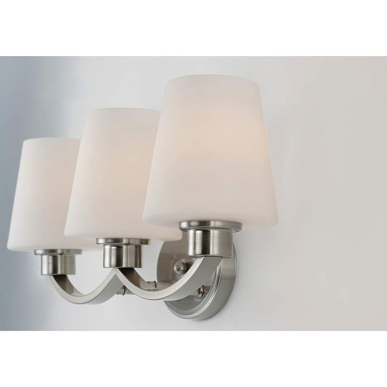 Image 4 Maxim Shelter 22" Wide Satin Nickel 3-Light Bath Light more views