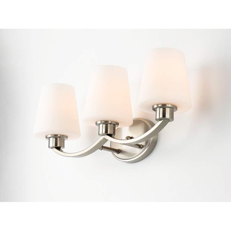 Image 5 Maxim Shelter 22" Wide Satin Nickel 3-Light Bath Light more views