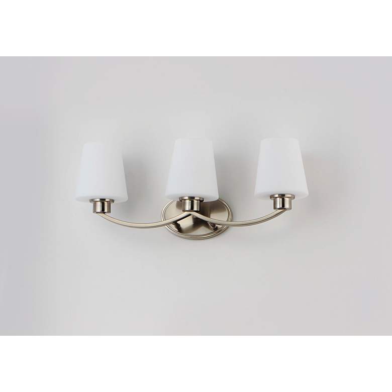 Image 6 Maxim Shelter 22" Wide Satin Nickel 3-Light Bath Light more views