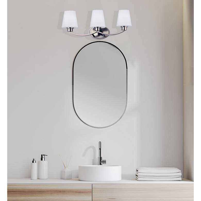 Image 7 Maxim Shelter 22" Wide Satin Nickel 3-Light Bath Light more views