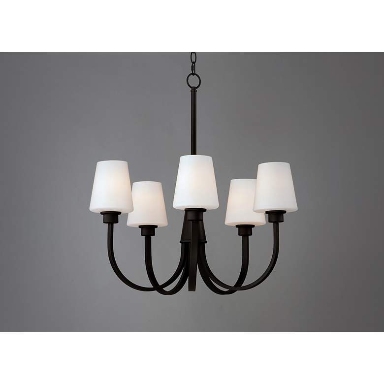 Image 3 Maxim Shelter 27" Wide Black 5-Light Chandelier more views