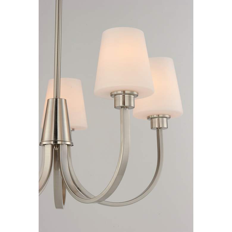 Image 4 Maxim Shelter 27" Wide Satin Nickel 5-Light Chandelier more views
