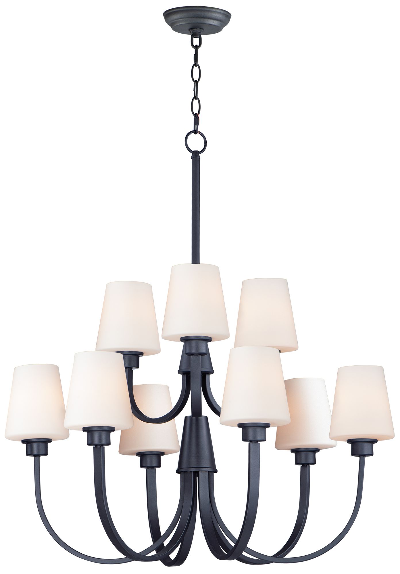 Maxim Shelter 30" Wide Black 9-Light Chandelier