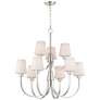 2_Maxim Shelter 30" Wide Satin Nickel 9-Light Chandelier