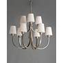3_Maxim Shelter 30" Wide Satin Nickel 9-Light Chandelier more views