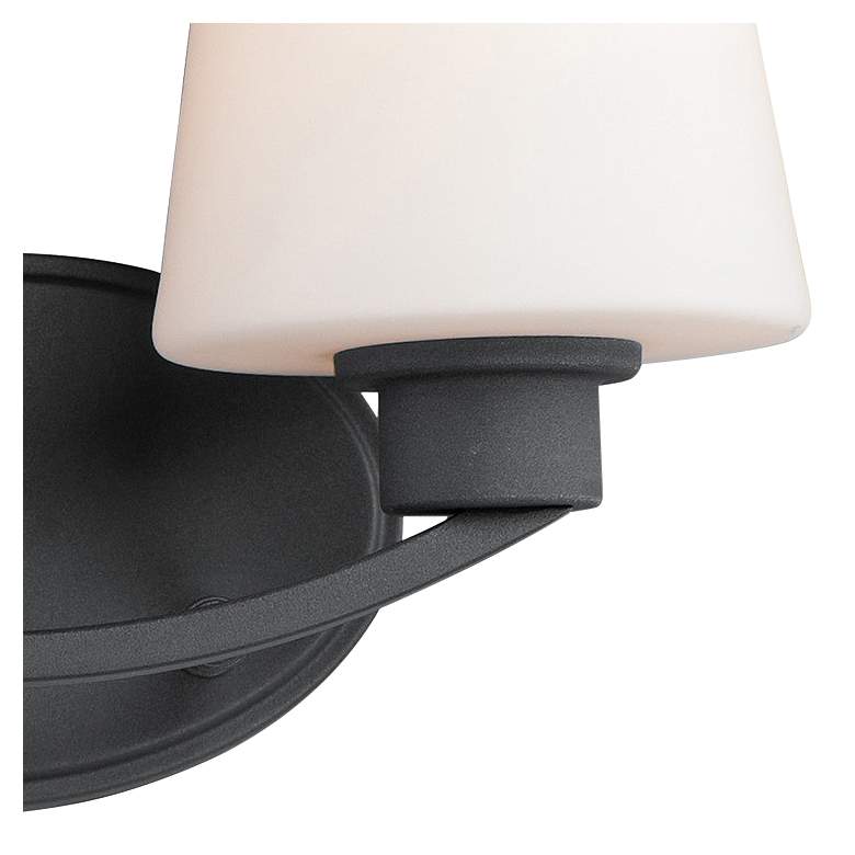 Image 2 Maxim Shelter 9 1/2" High Black 2-Light Wall Sconce more views