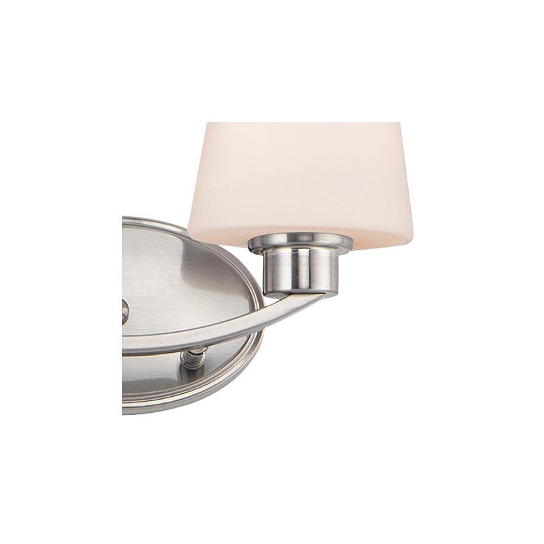 Image 2 Maxim Shelter 9 1/2 inch High Satin Nickel 2-Light Wall Sconce more views