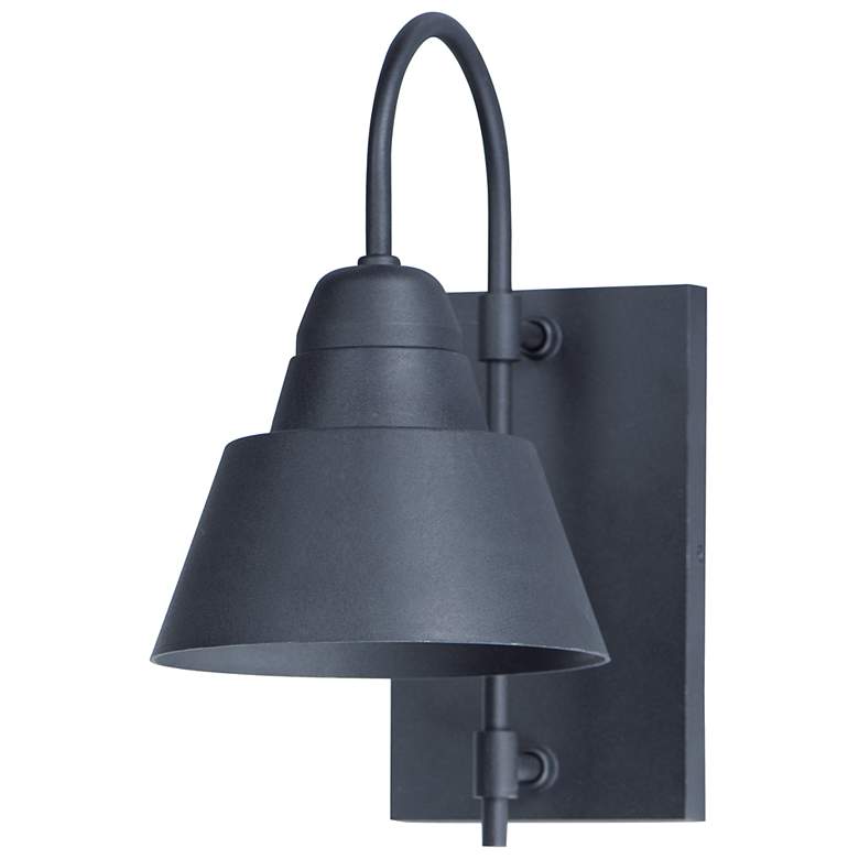 Image 1 Maxim Shoreline 14 1/2 inch High Black Outdoor Wall Light