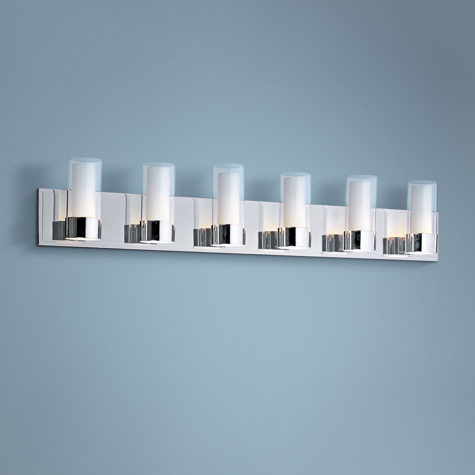 6 light vanity light chrome sales