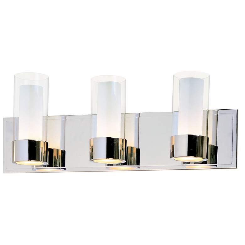 Image 3 Maxim Silo Polished Chrome 3-Light Bathroom Light Fixture