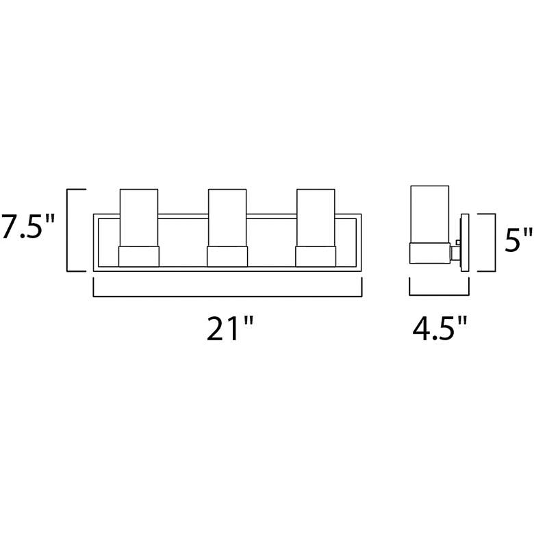 Image 4 Maxim Silo Polished Chrome 3-Light Bathroom Light Fixture more views