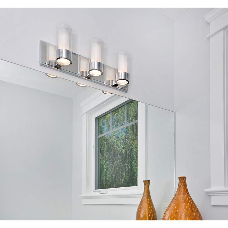 Image 7 Maxim Silo Polished Chrome 3-Light Bathroom Light Fixture more views