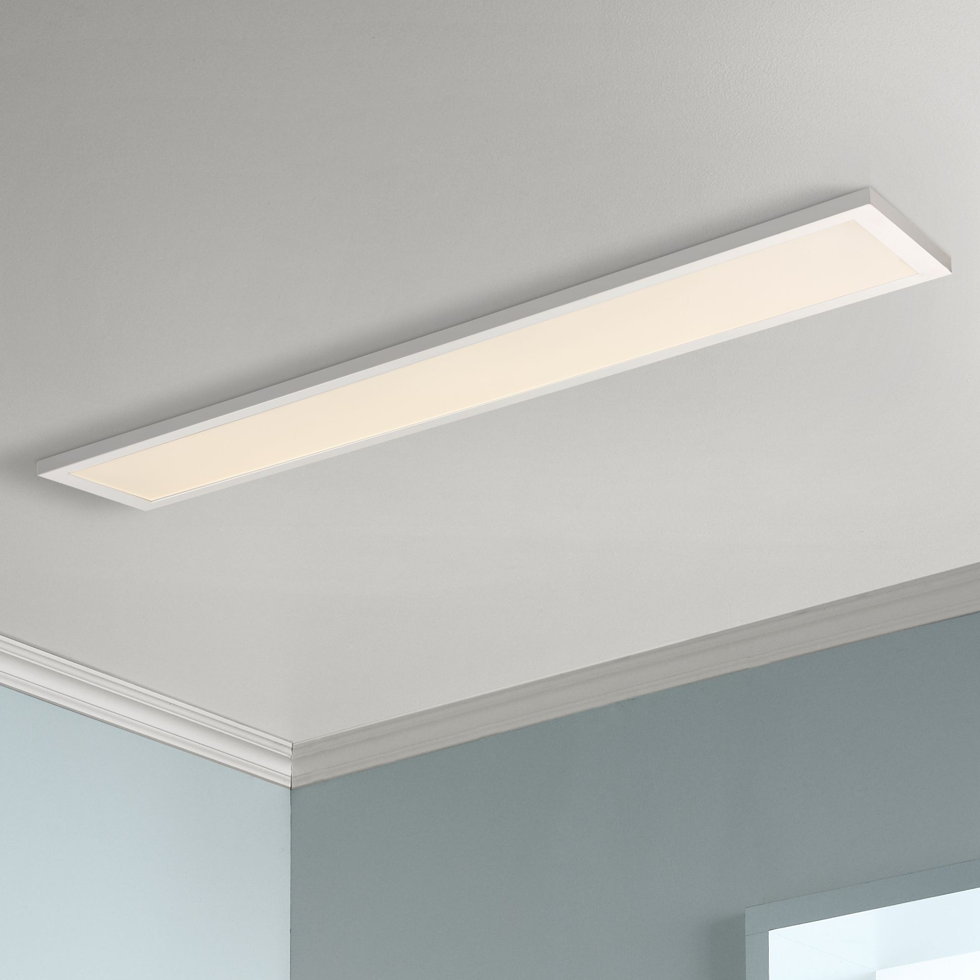 wide flush mount lights