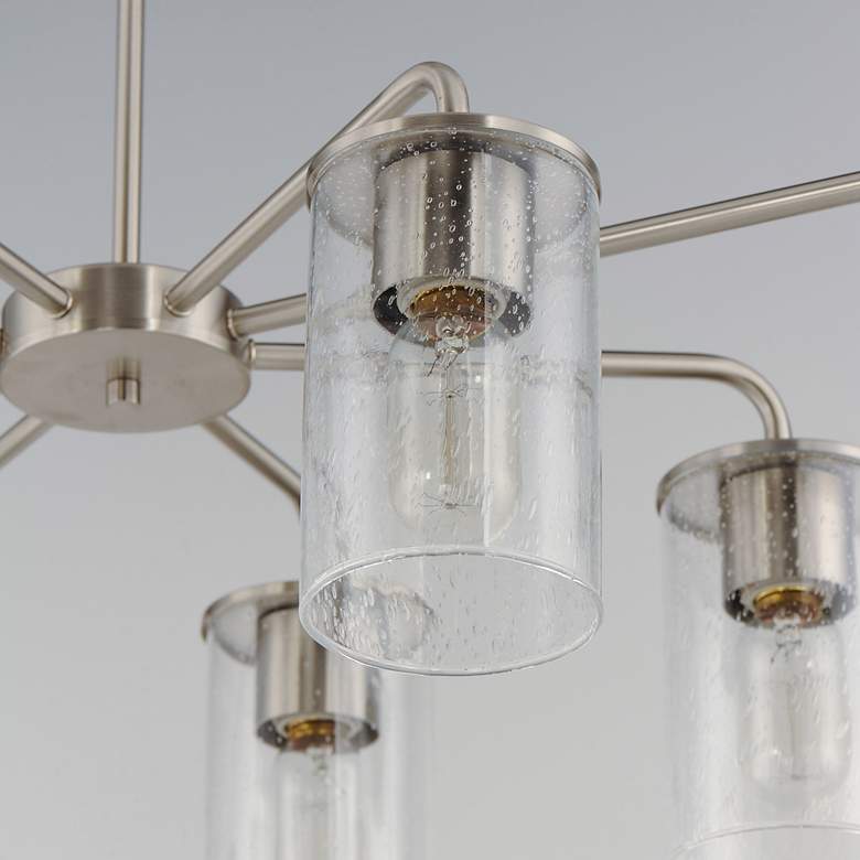 Image 3 Maxim Sleek 34" Wide Satin Nickel 8-Light Chandelier more views