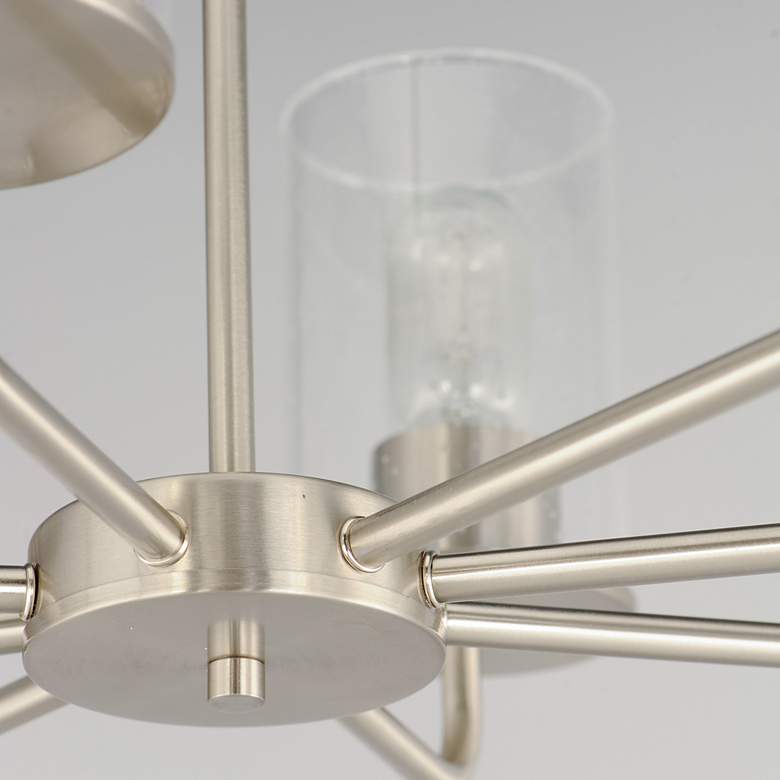 Image 7 Maxim Sleek 34" Wide Satin Nickel 8-Light Chandelier more views
