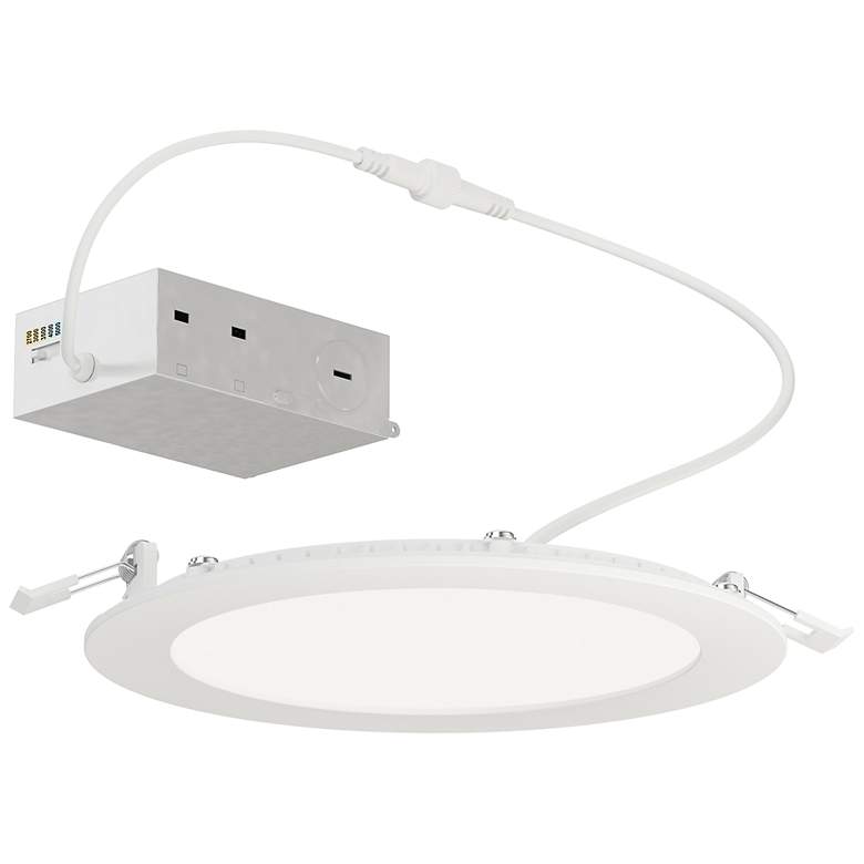 Image 1 Maxim Slim 7" White Recessed Ceiling Light - Flat 5CCT