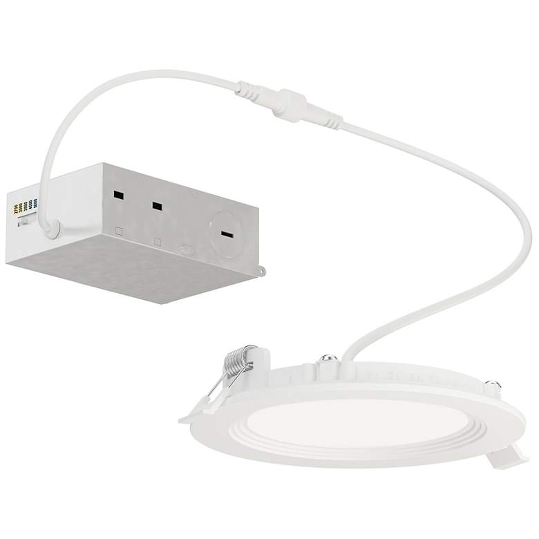 Image 1 Maxim Slim Baffle 5" White Recessed Ceiling Light - 5CCT