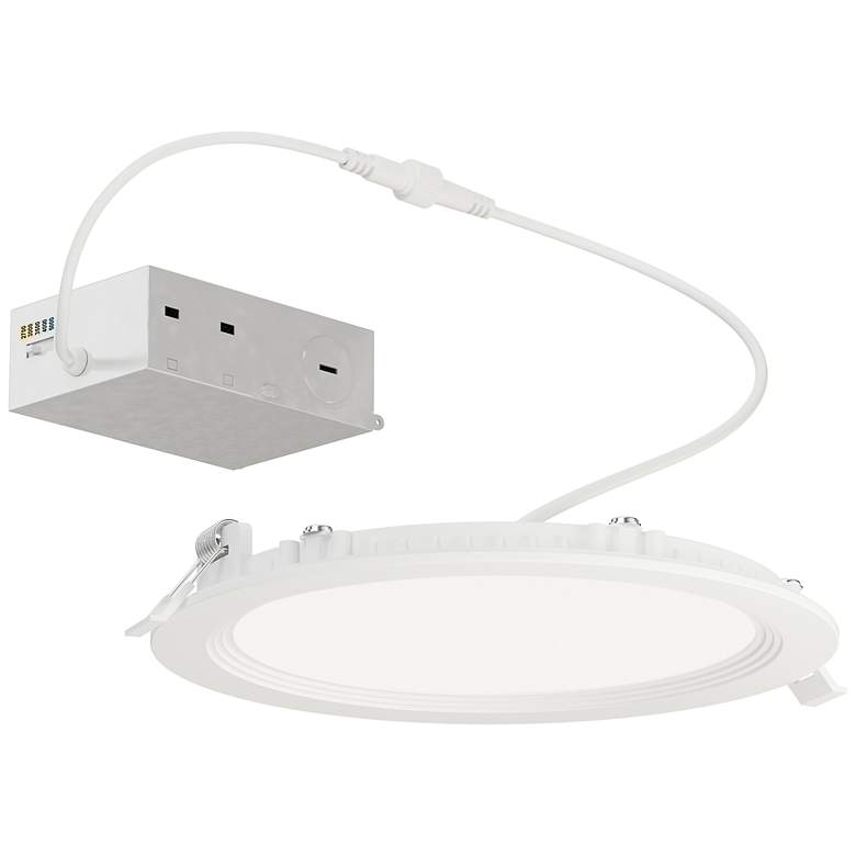 Image 1 Maxim Slim Baffle 7" White Recessed Ceiling Light - 5CCT