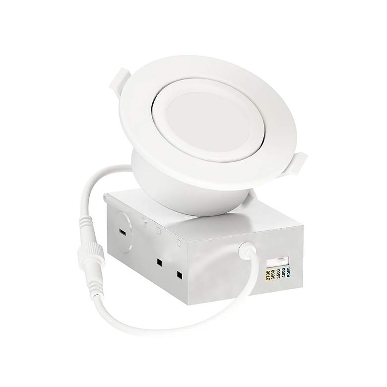 Image 2 Maxim Slim Gimbal 3 3/4" White Recessed Ceiling Light- 5CCT more views