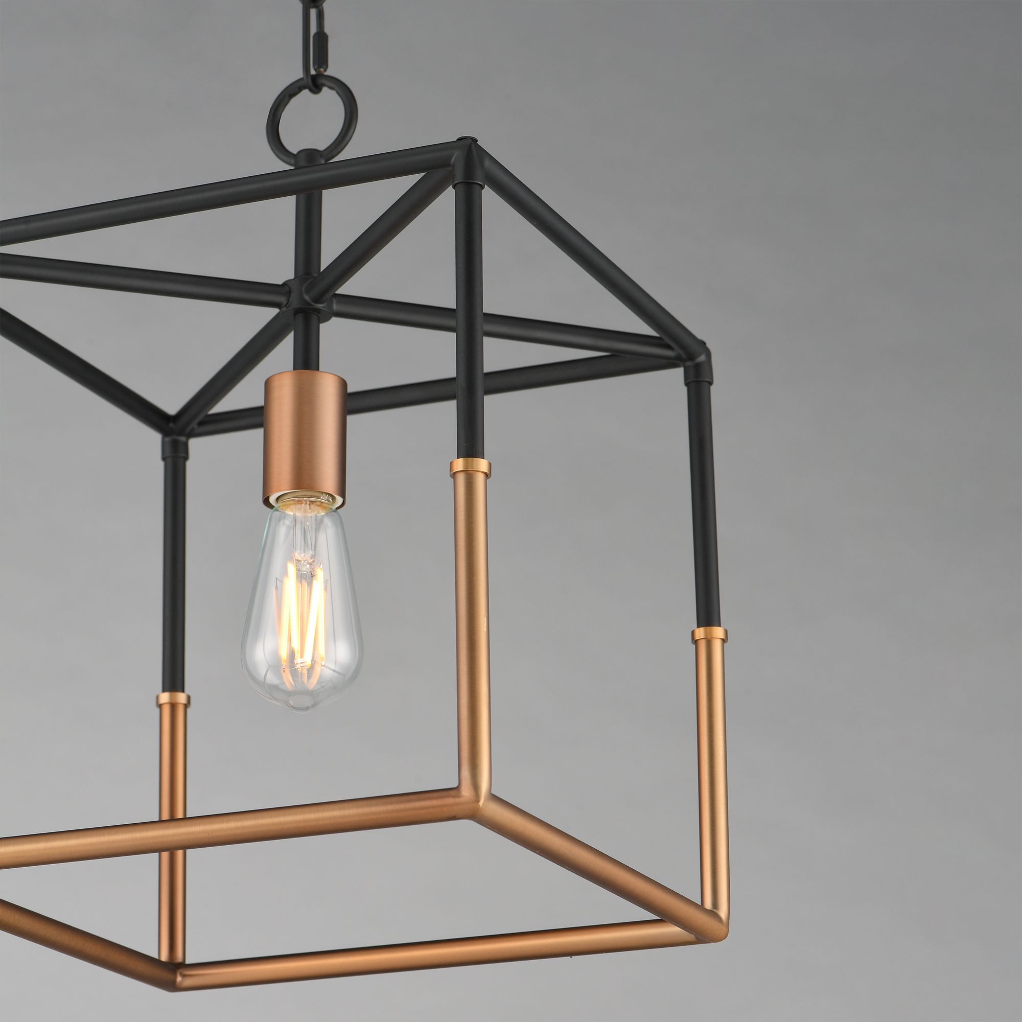 Maxim Soho 12" Wide Black/Weathered Brass 1-Light Pendant