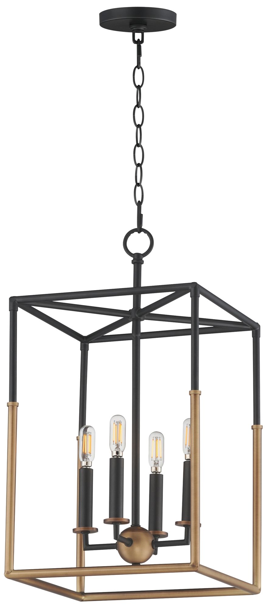 Image 2 Maxim Soho 12" Wide Black/Weathered Brass 4-Light Pendant