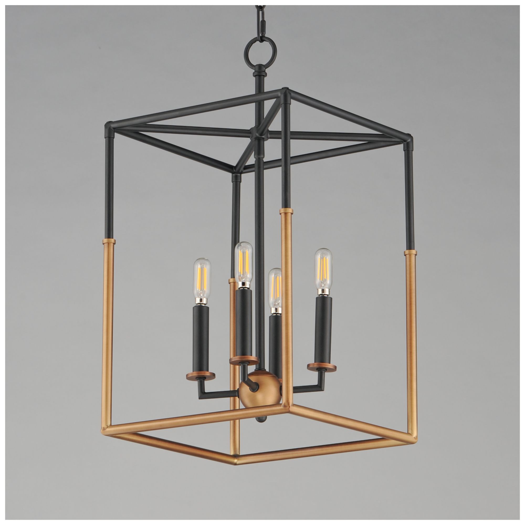 Image 3 Maxim Soho 12" Wide Black/Weathered Brass 4-Light Pendant more views