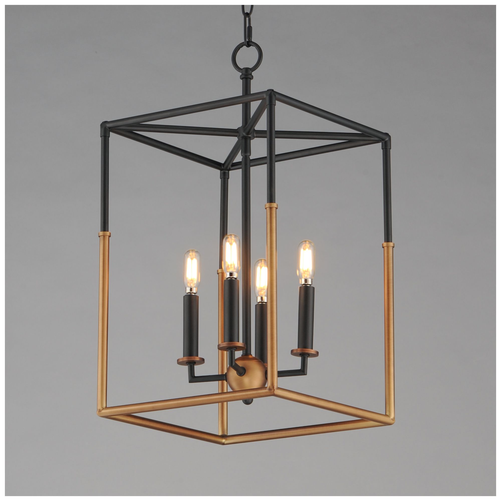 Image 4 Maxim Soho 12" Wide Black/Weathered Brass 4-Light Pendant more views