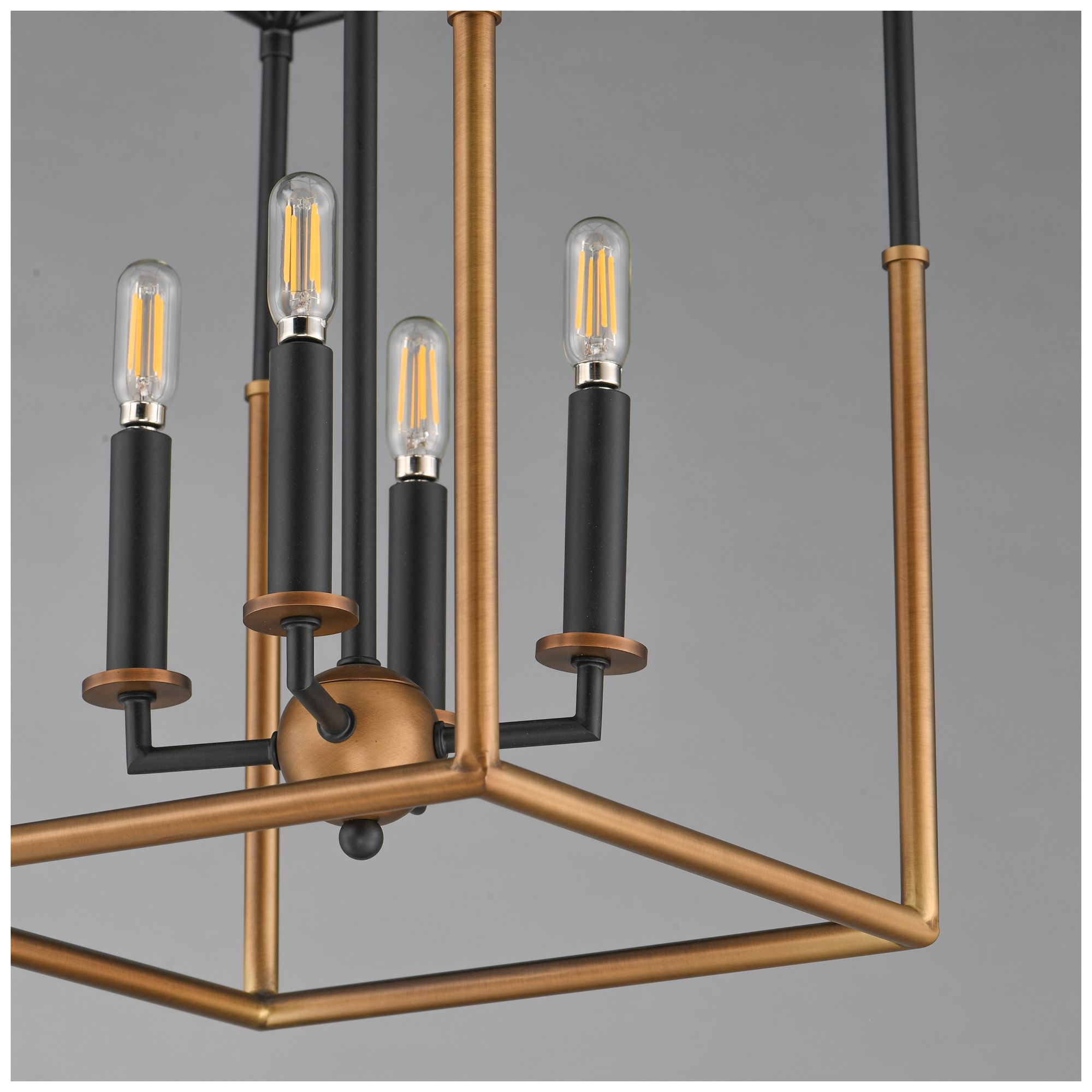 Image 5 Maxim Soho 12" Wide Black/Weathered Brass 4-Light Pendant more views