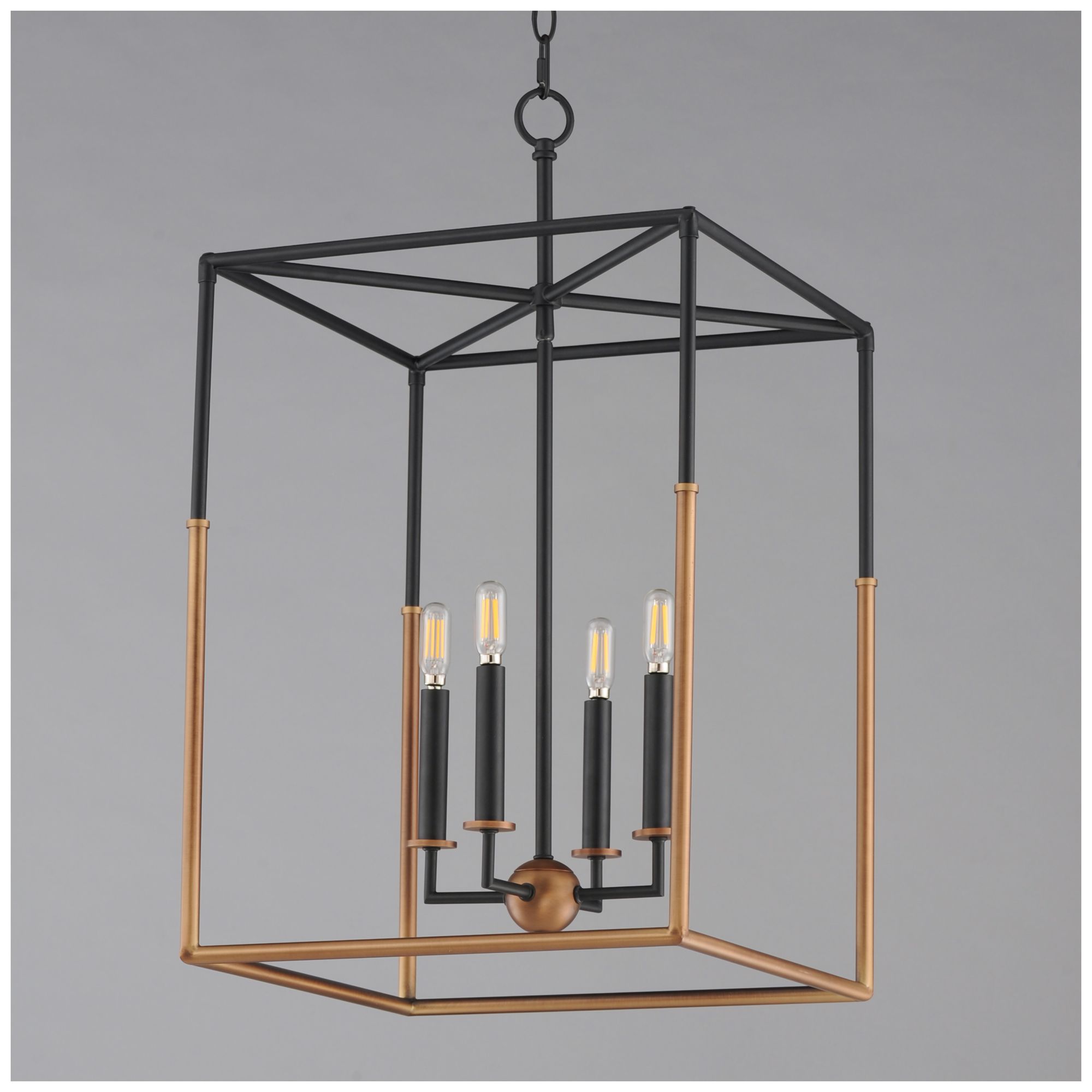 Image 3 Maxim Soho 16" Wide Black/Weathered Brass 4-Light Large Pendant more views
