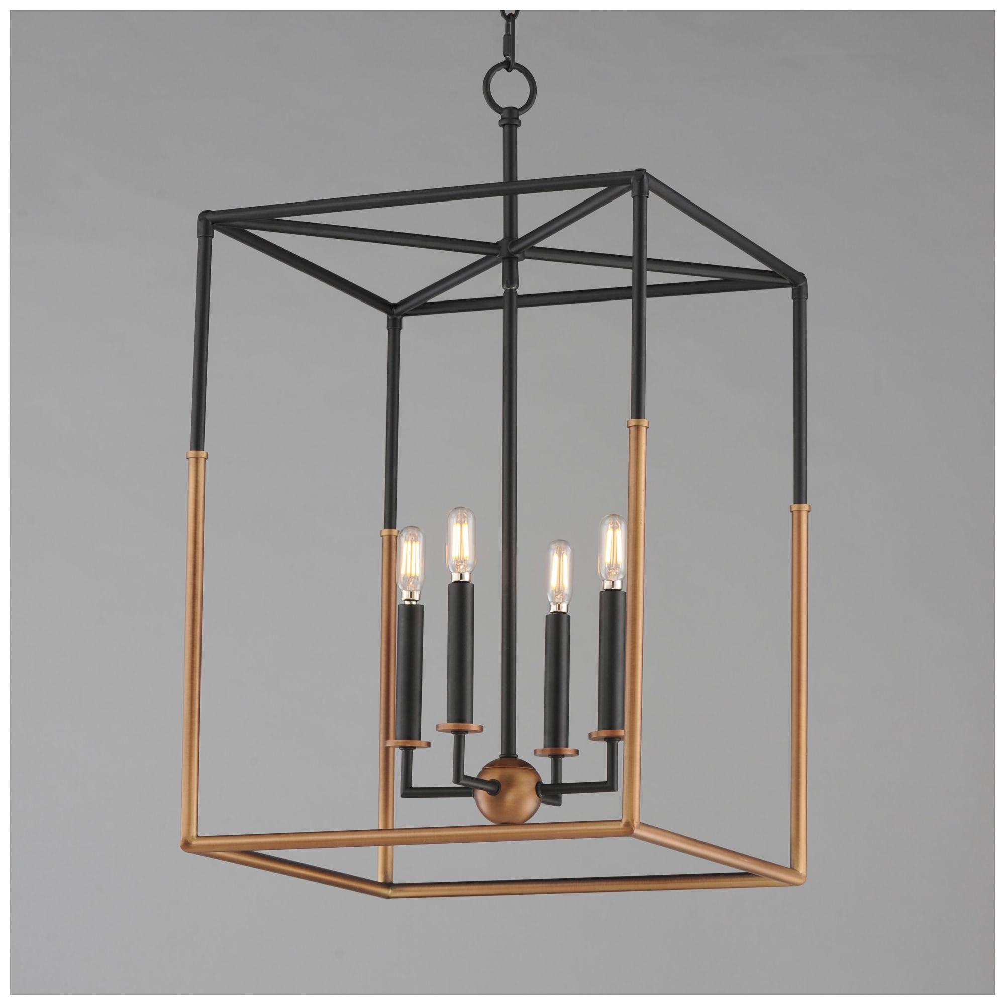 Image 4 Maxim Soho 16" Wide Black/Weathered Brass 4-Light Large Pendant more views