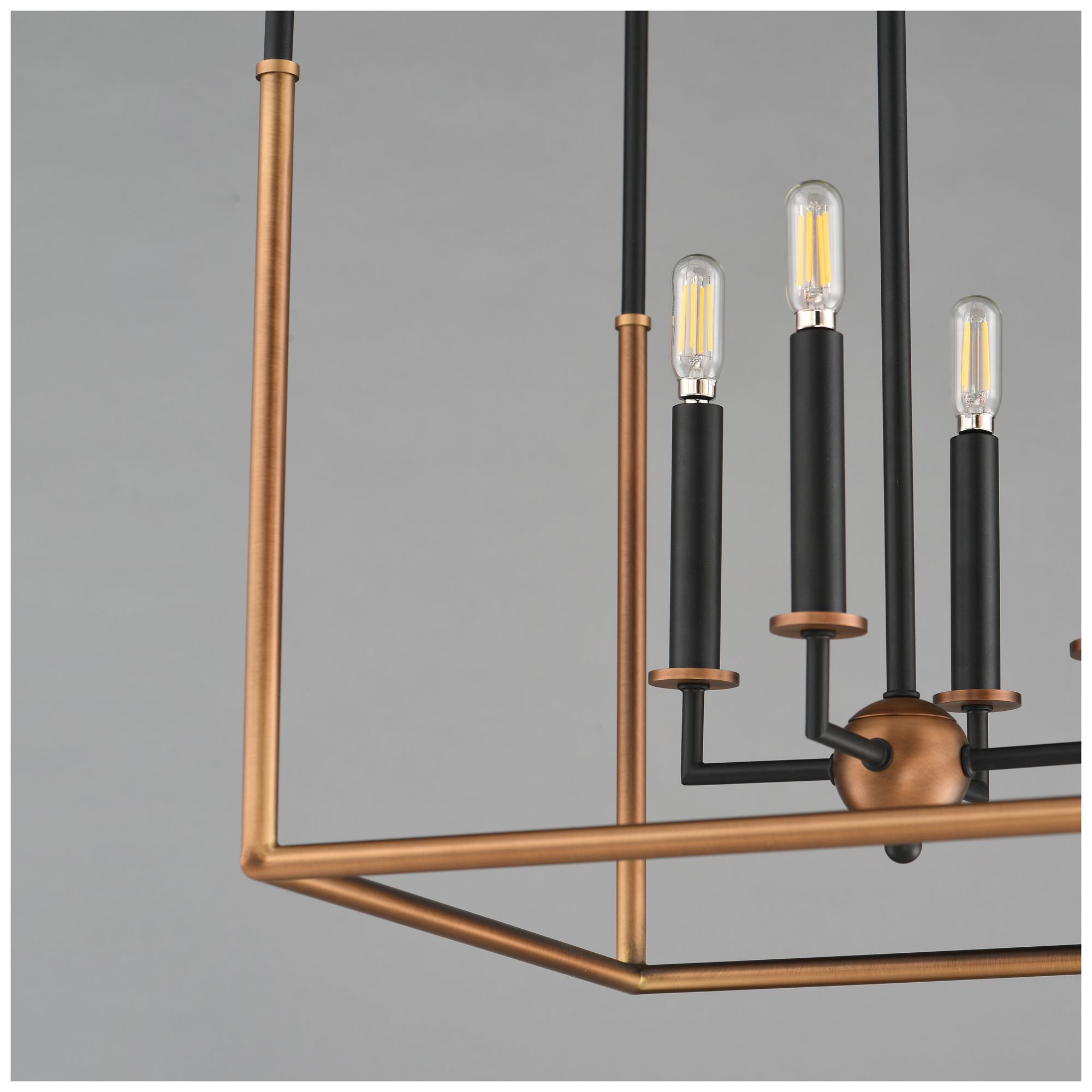Image 5 Maxim Soho 16" Wide Black/Weathered Brass 4-Light Large Pendant more views
