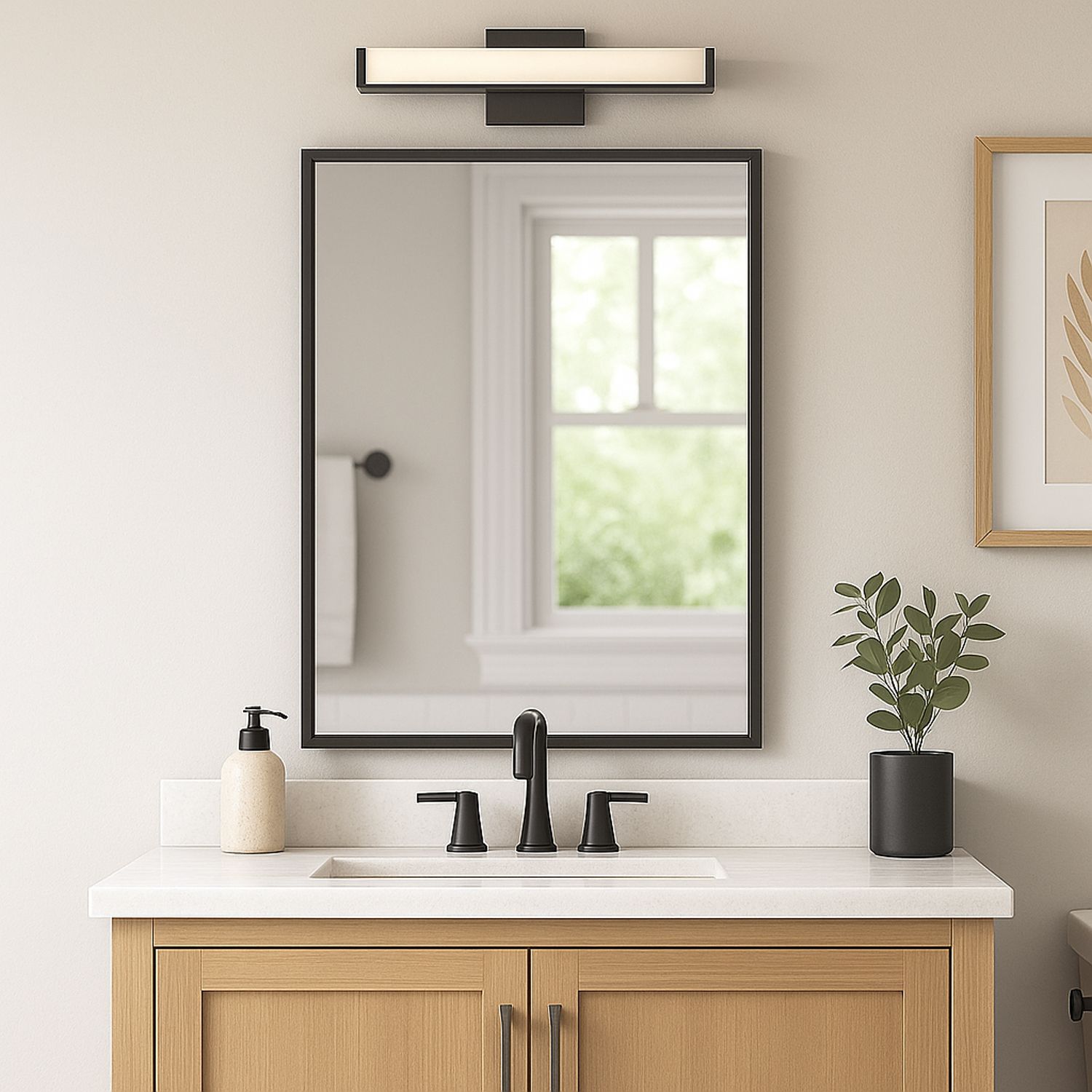 Image 4 Maxim Spec 18" Wide Black Finish Modern LED Vanity Light more views