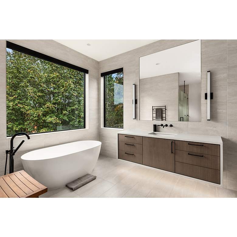 Image 3 Maxim Spec 36" Wide Black Finish Modern LED Vanity Light more views