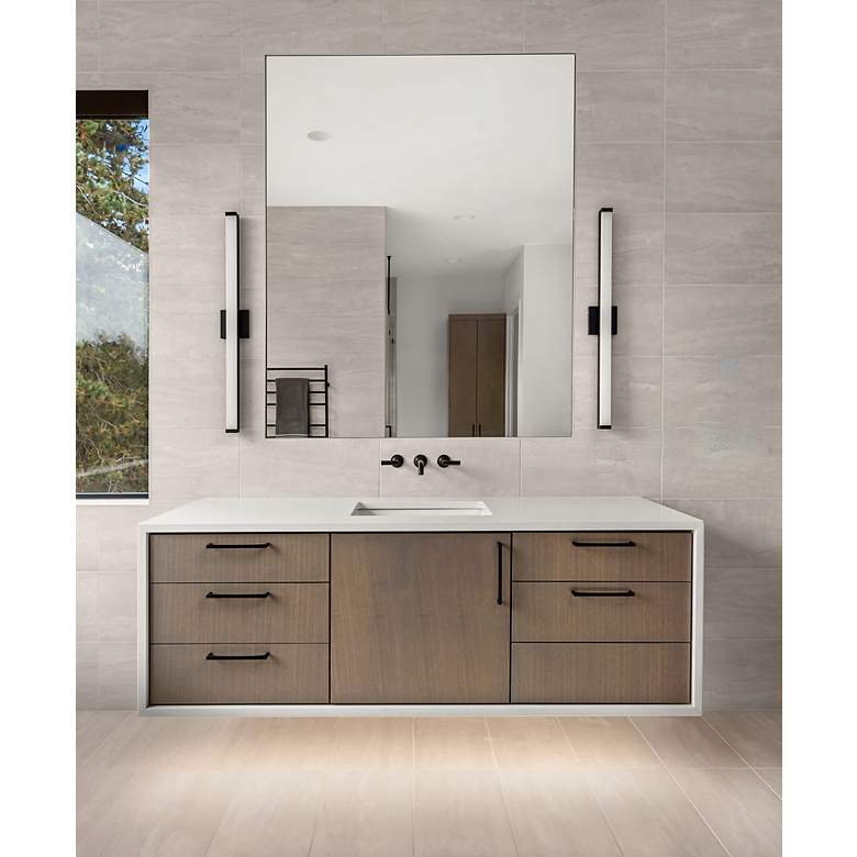 Image 4 Maxim Spec 36" Wide Black Finish Modern LED Vanity Light more views