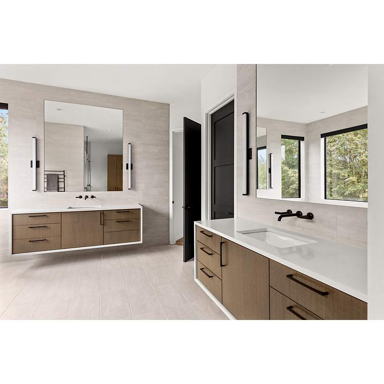 Image 5 Maxim Spec 36" Wide Black Finish Modern LED Vanity Light more views
