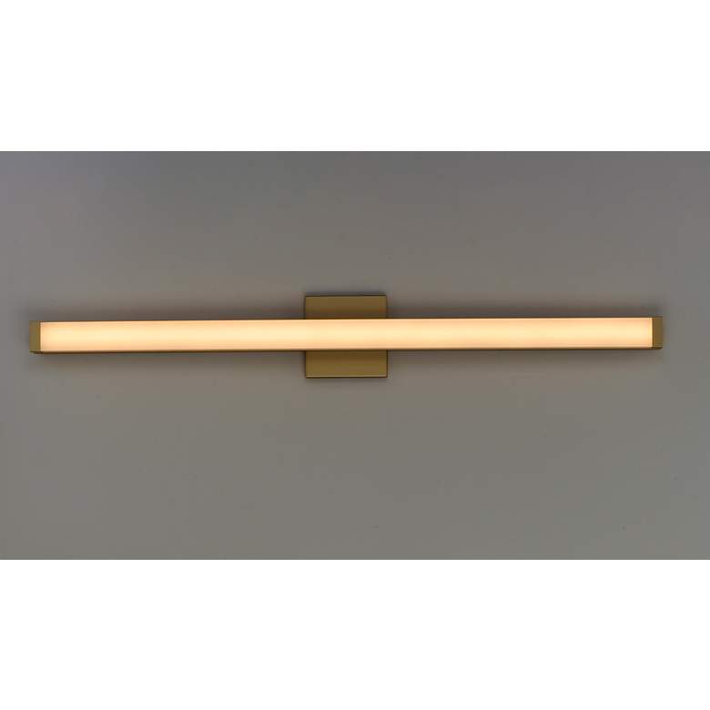 Image 4 Maxim Spec 48" Wide Modern Linear Gold LED Bath Light more views