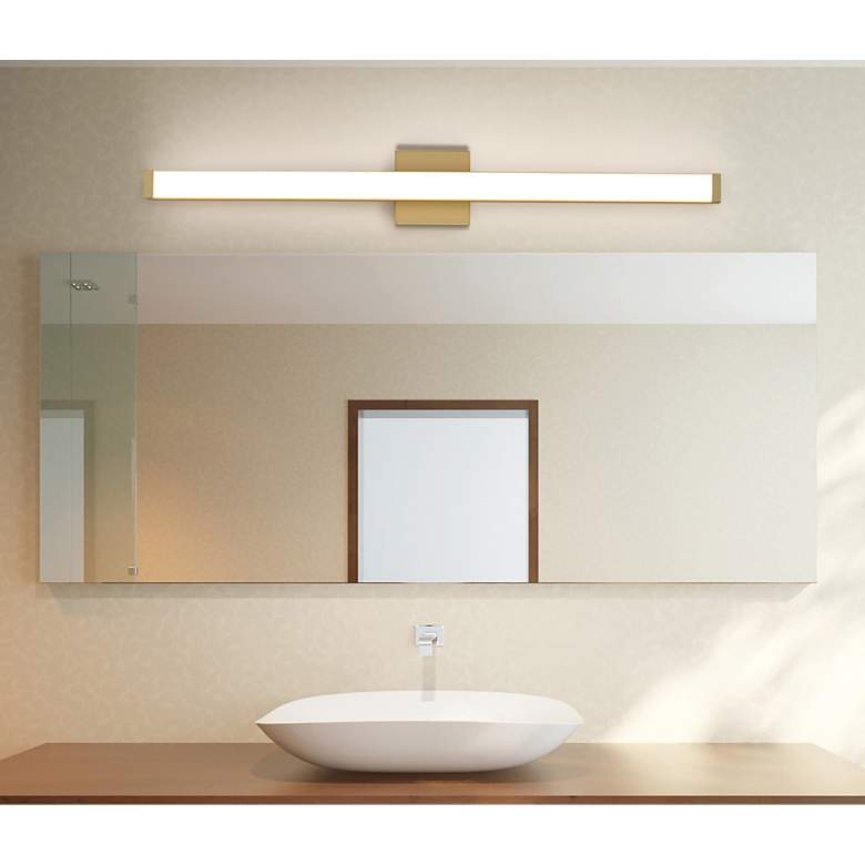 Image 2 Maxim Spec 48" Wide Satin Nickel LED Bath Light more views