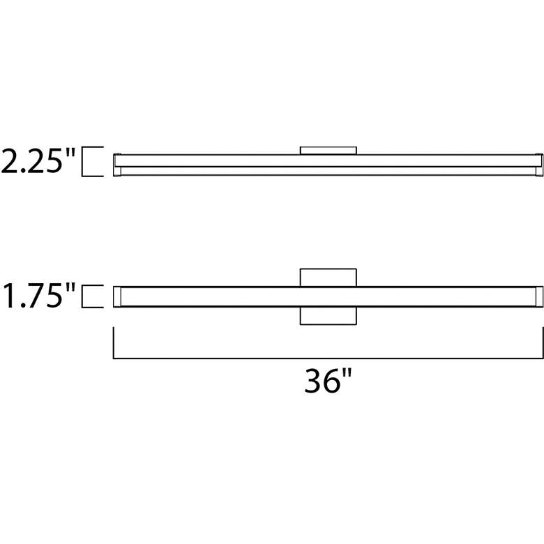 Image 5 Maxim Spec Vanity 36" Wide Satin Nickel LED Bath Light more views