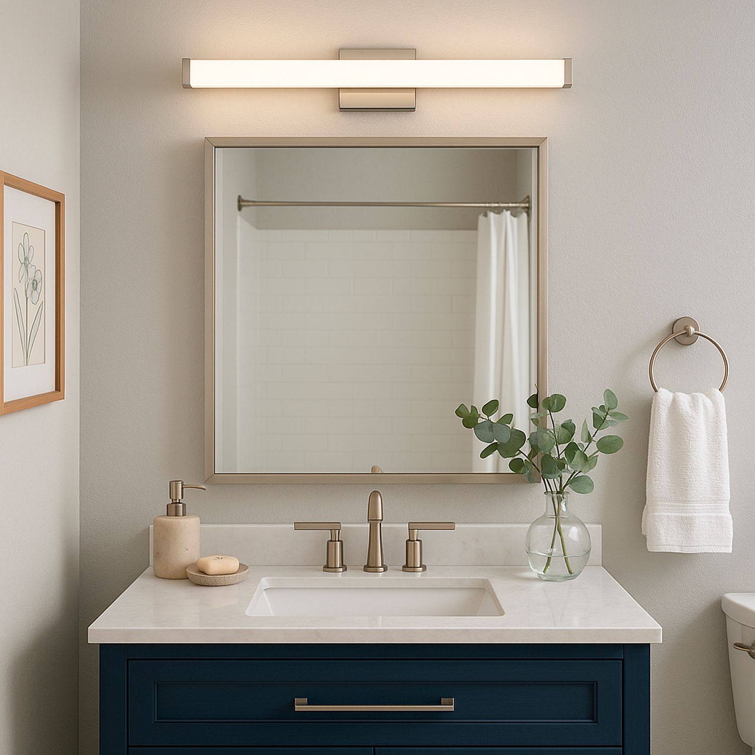 Image 6 Maxim Spec Vanity 36" Wide Satin Nickel LED Bath Light more views