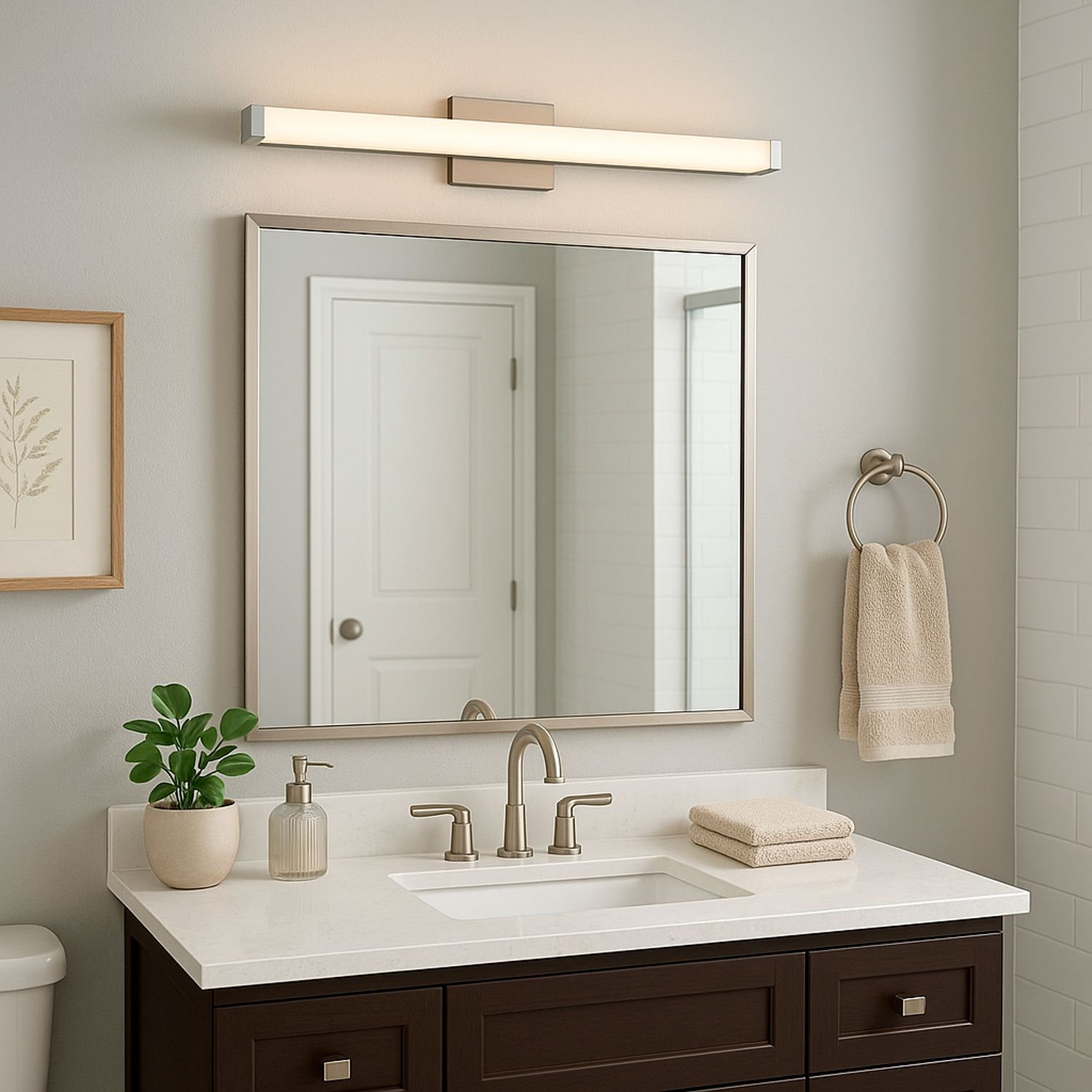 Image 7 Maxim Spec Vanity 36" Wide Satin Nickel LED Bath Light more views