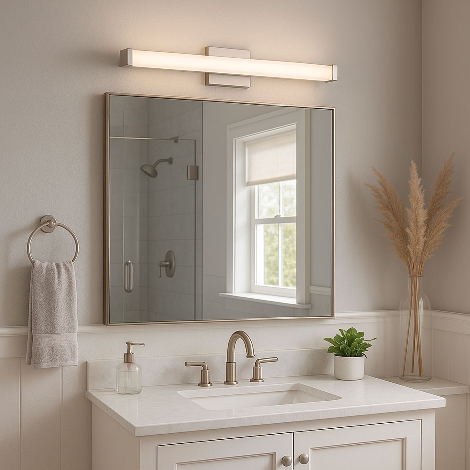 Maxim Spec Vanity 36" Wide Satin Nickel LED Bath Light