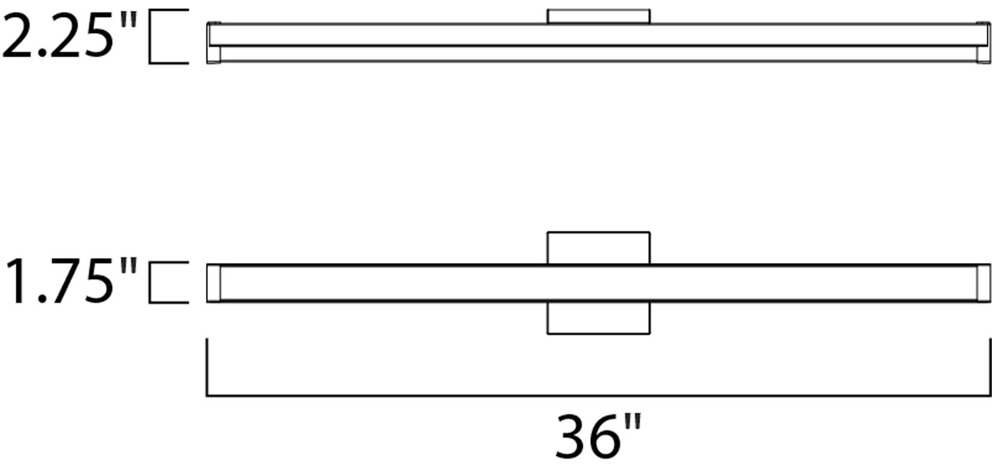 Maxim Spec Vanity 36" Wide Satin Nickel LED Bath Light