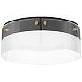 1_Maxim Spectre 16" Black/Natural Aged Brass Flush Mount
