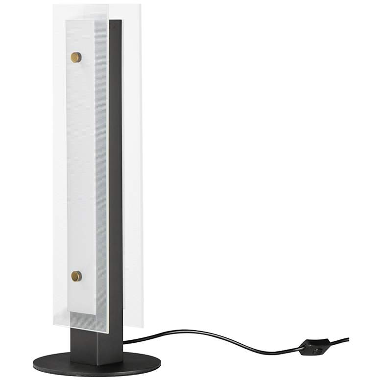 Image 1 Maxim Spectre 20" Black/Natural Aged Brass LED Table Lamp