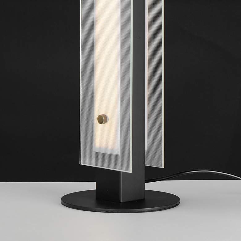 Image 4 Maxim Spectre 20" Black/Natural Aged Brass LED Table Lamp more views